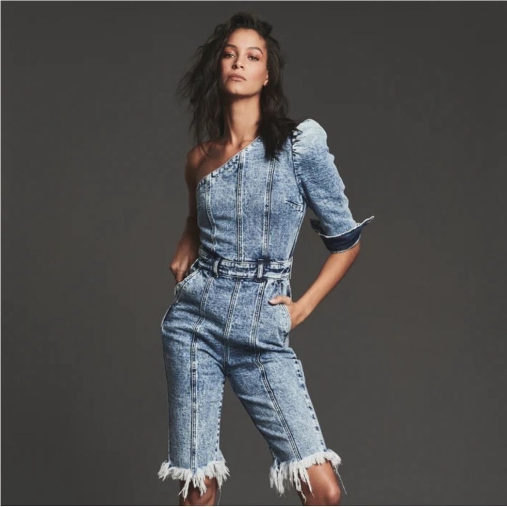 Retrofete Reyna Romper in acid wash size small